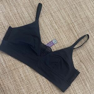 Adore Me Black Lace Bralette Size L NWT